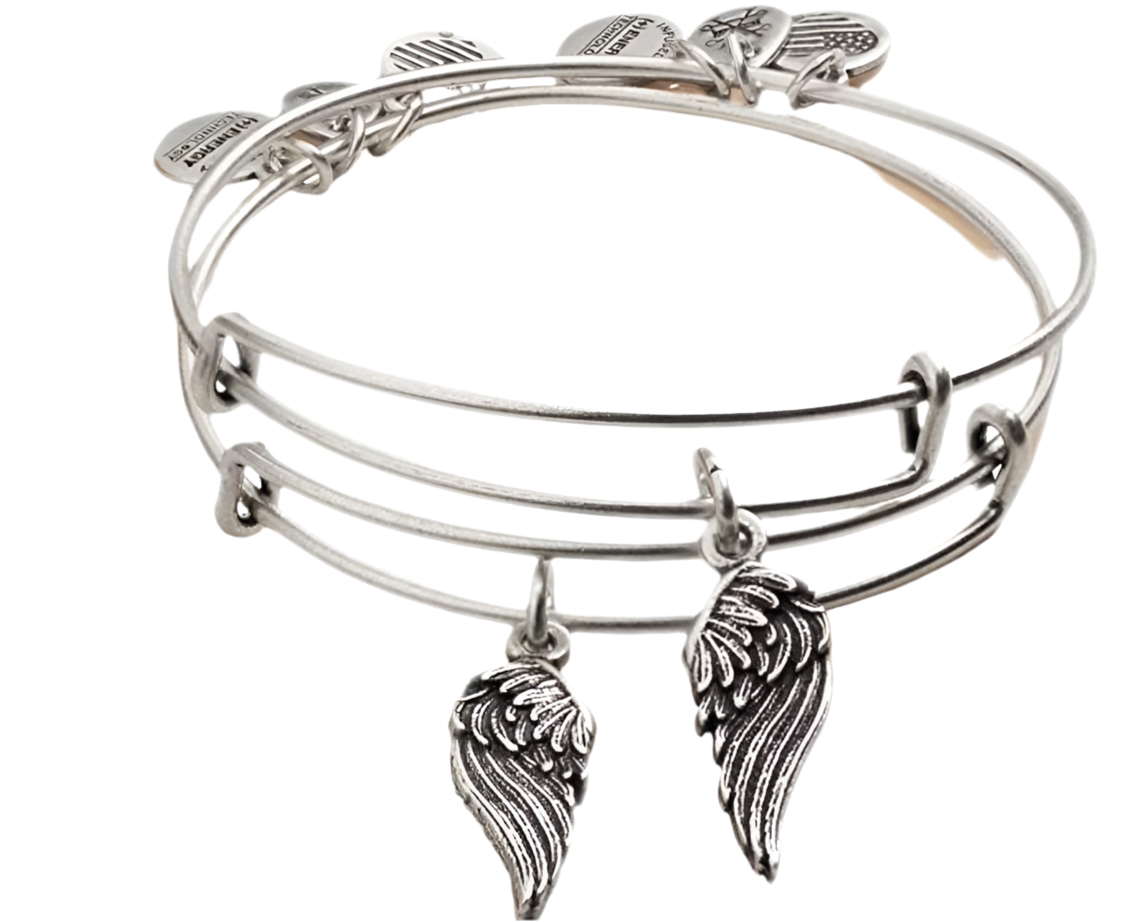 Alex and Ani - Wings Charms Bangle Bracelets , Set of 2 Bracelets or A Single Charm Bangle, Gift for You and Your BFF