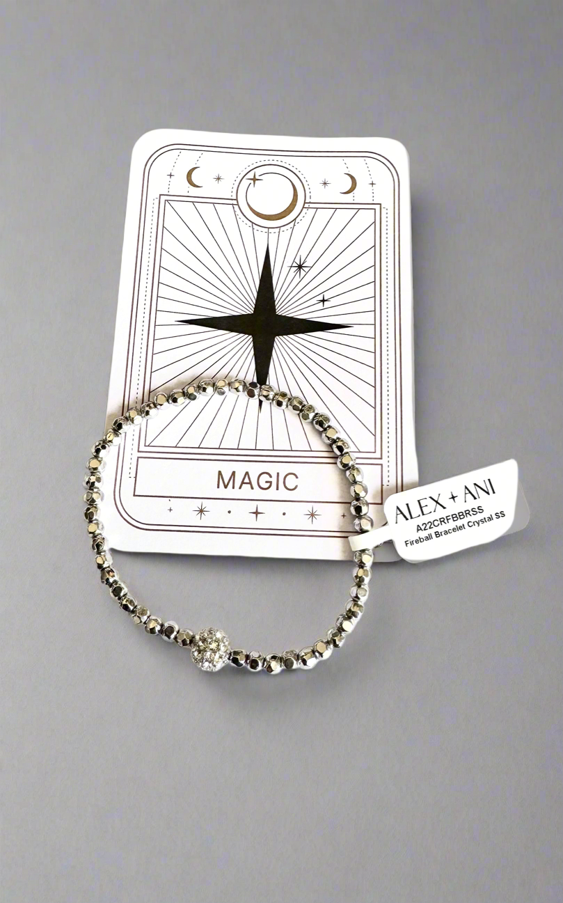 Alex and Ani - Fire Ball Stretch Silver Bracelet