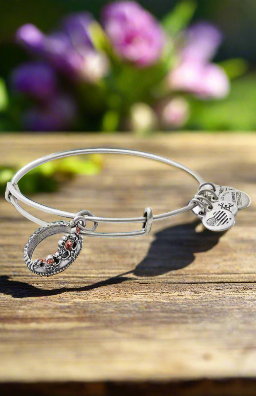 Alex and Ani - The Queen’s Crown With Three Crystals Charm Bangle Bracelet