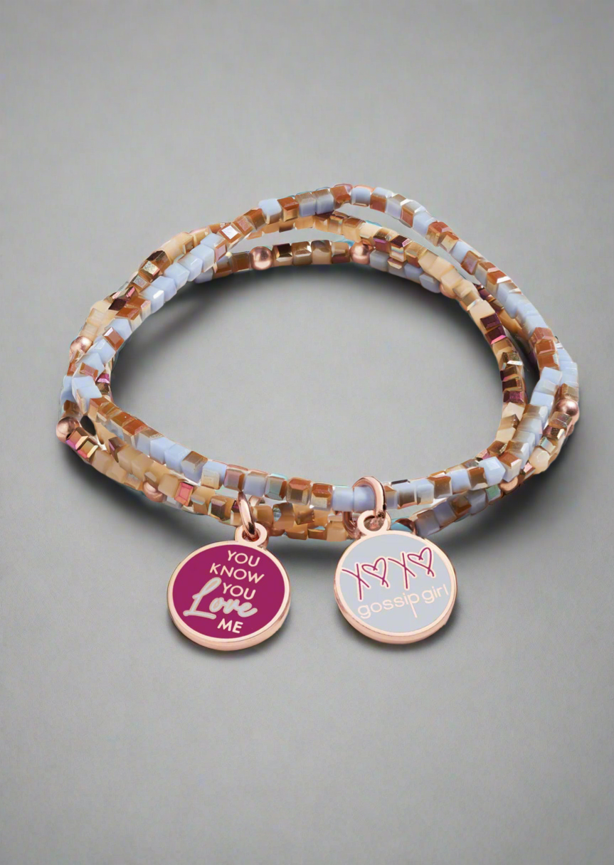 Alex and Ani - Gossip Girl Charms Set of Three Stretchy Bracelet
