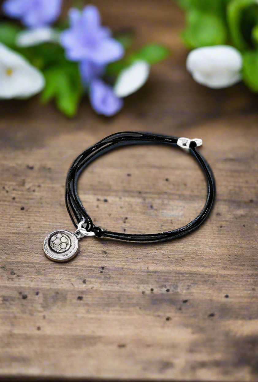Alex and Ani - Soccer Ball Charm Kindred Pull Cord Bracelet