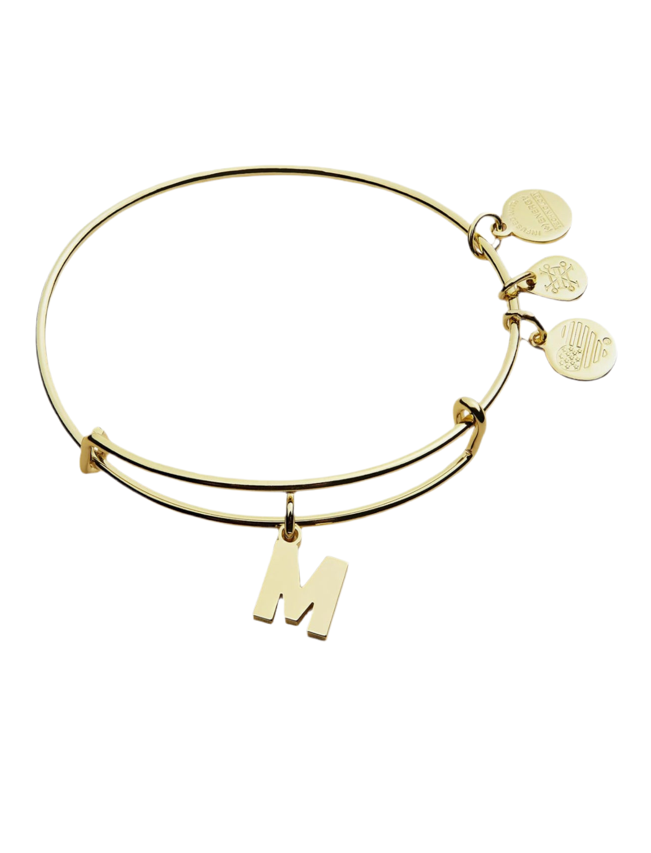 Alex and Ani - “M” Initial Charm Bangle Bracelet Comes with Box