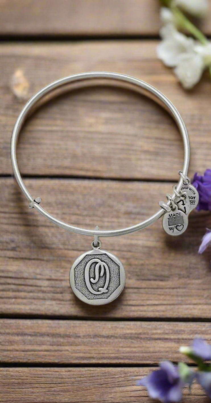 Alex and Ani - “Q” Initial Charm Bangle Bracelet