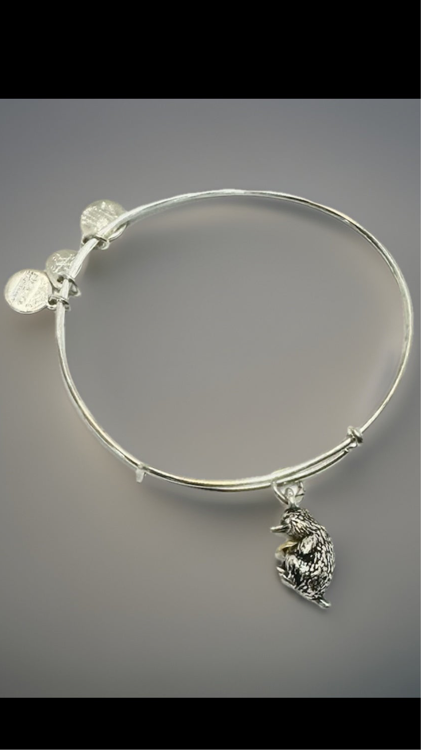 Alex and Ani - Platypus Rafaelian Gold & Silver Two Tone Bangle Bracelet
