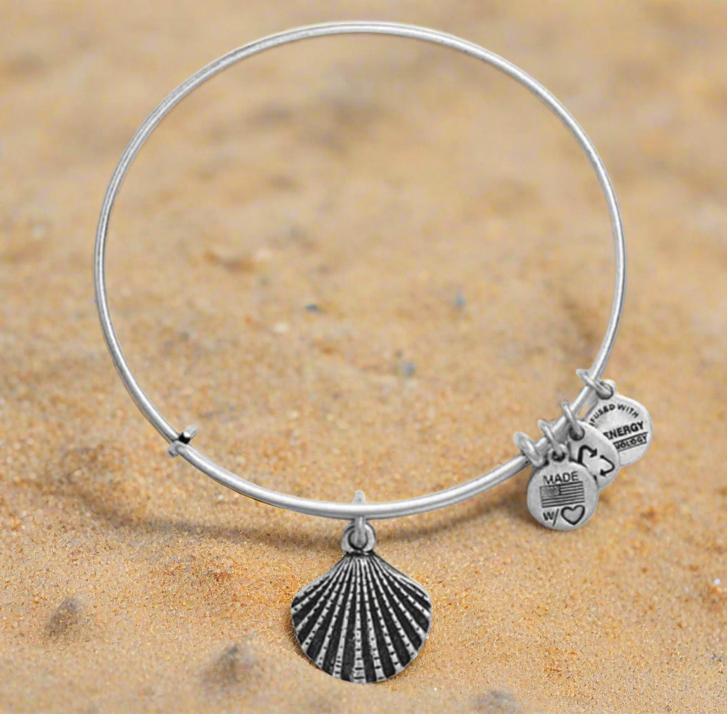 Alex and Ani - Seashell, or Clamshell Charm Bangle Bracelet