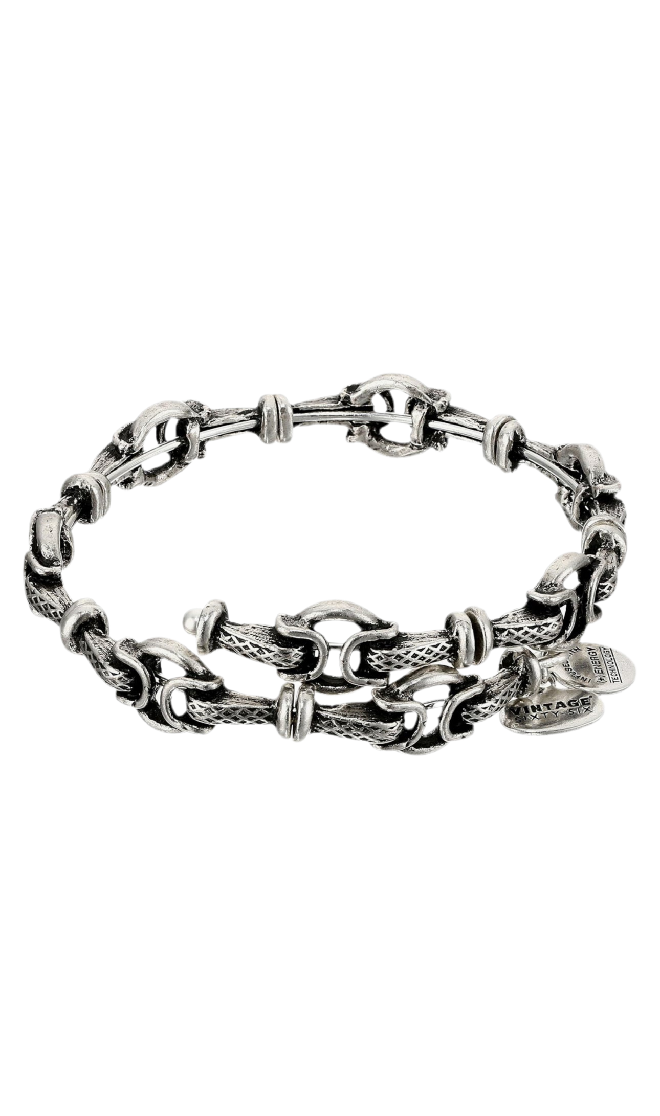 Alex and Ani - Honor Vintage 66 Rafaelian Silver Finish Wrap Bangle