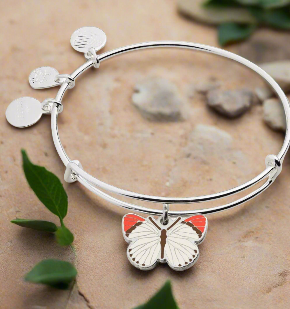 Alex and Ani - Colotis Danae Butterfly Charm Bangle Bracelet