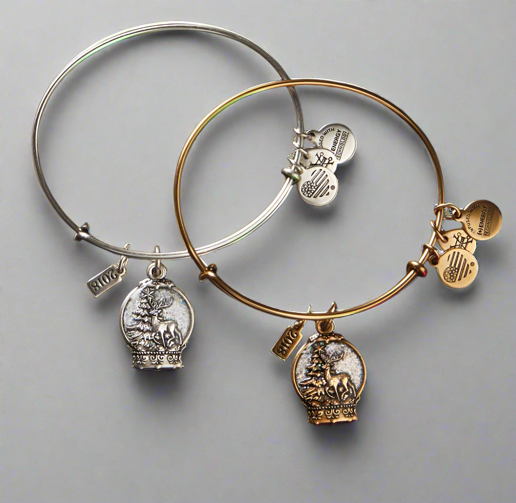 Alex and Ani - Snow Globe Charm Bangle Bracelet