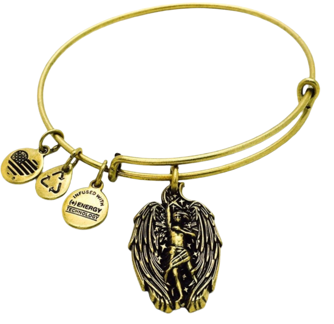 Alex and Ani - Guardian of Strength, Enlighten Me Charm Angel Bangle Bracelet