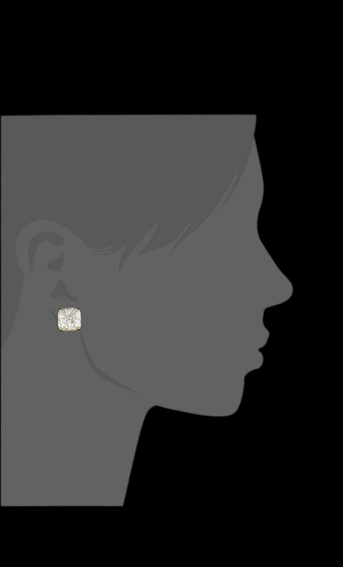 Kate Spade New York Glitter Gold Square Stud Earrings - Opal