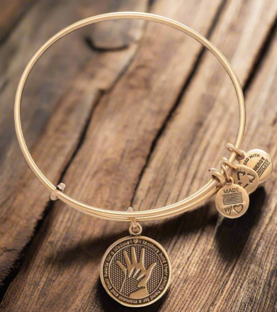 Alex and Ani - Hand Holding Hand Charm Bangle Bracelet