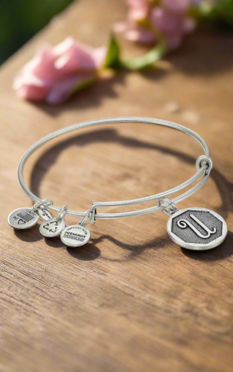 Alex and Ani - “U” Initial Bracelet Charm Bangle