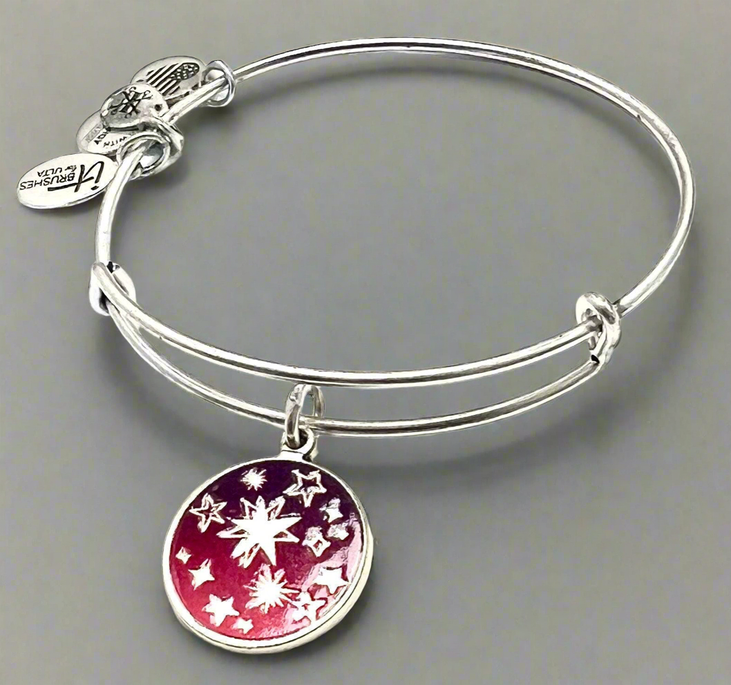 Alex and Ani - Cosmic Connection Color Infused Star Charm - Shiny Rafaelian Silver® Gift Box Set