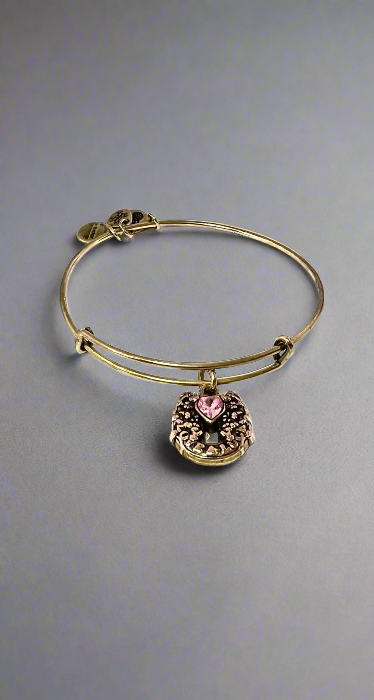 Alex and Ani – Fortune’s Favor Bangle Bracelet, Rafaelian Antique Gold, with Swarovski Crystal