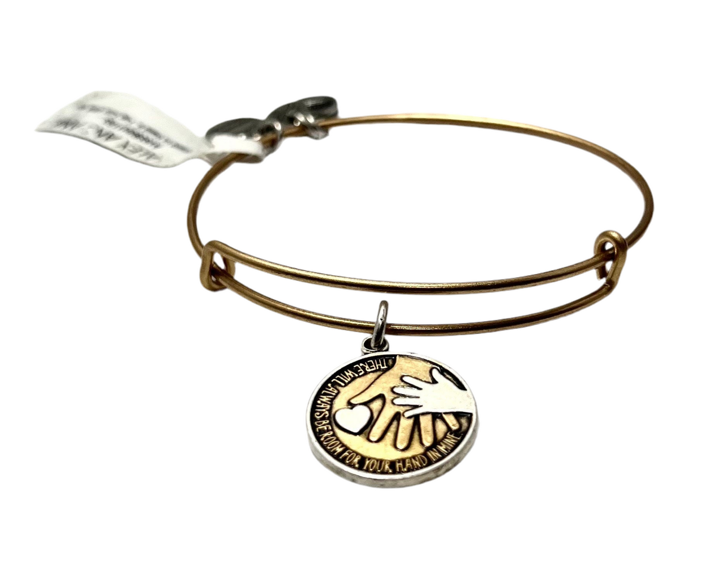 Alex and Ani - Hand in Hand II Bangle Bracelet Rafaelian Gold Charm Bangle