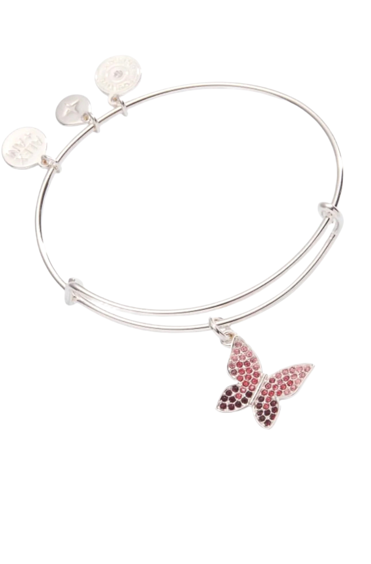 Alex and Ani - January Pavé Butterfly Charm Bangle