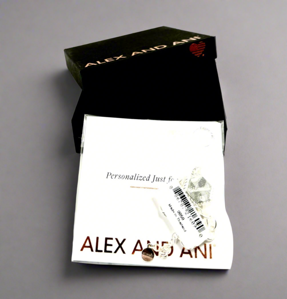 Alex and Ani Silver Bridesmaid Charm Chain Bracelet NIB with Tags & Card