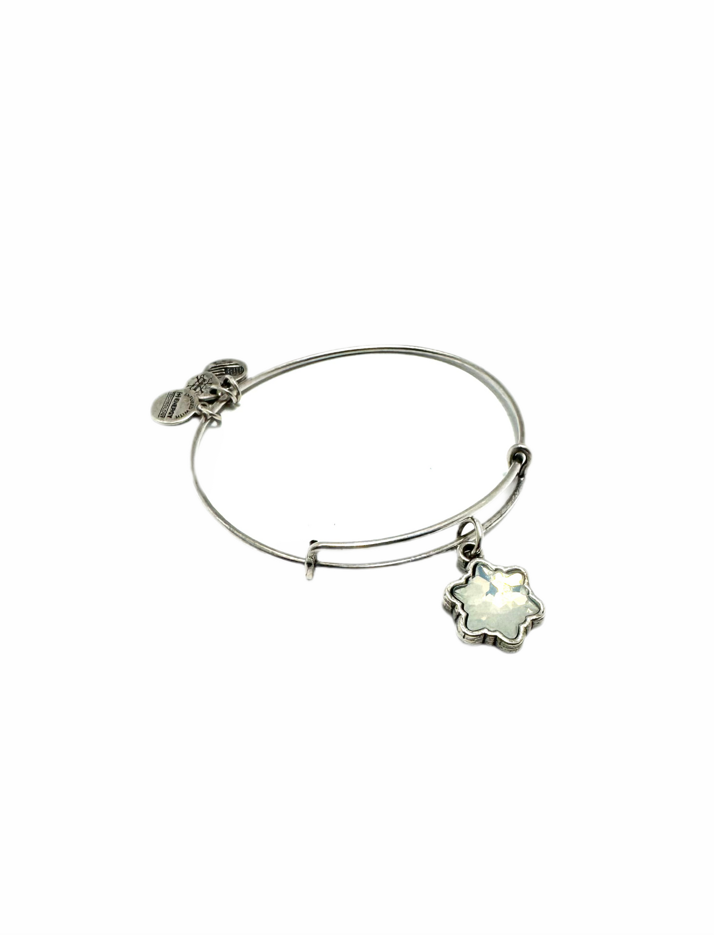 Alex and Ani - Swarovski Opaque Crystal Snowflake Charm Bangle