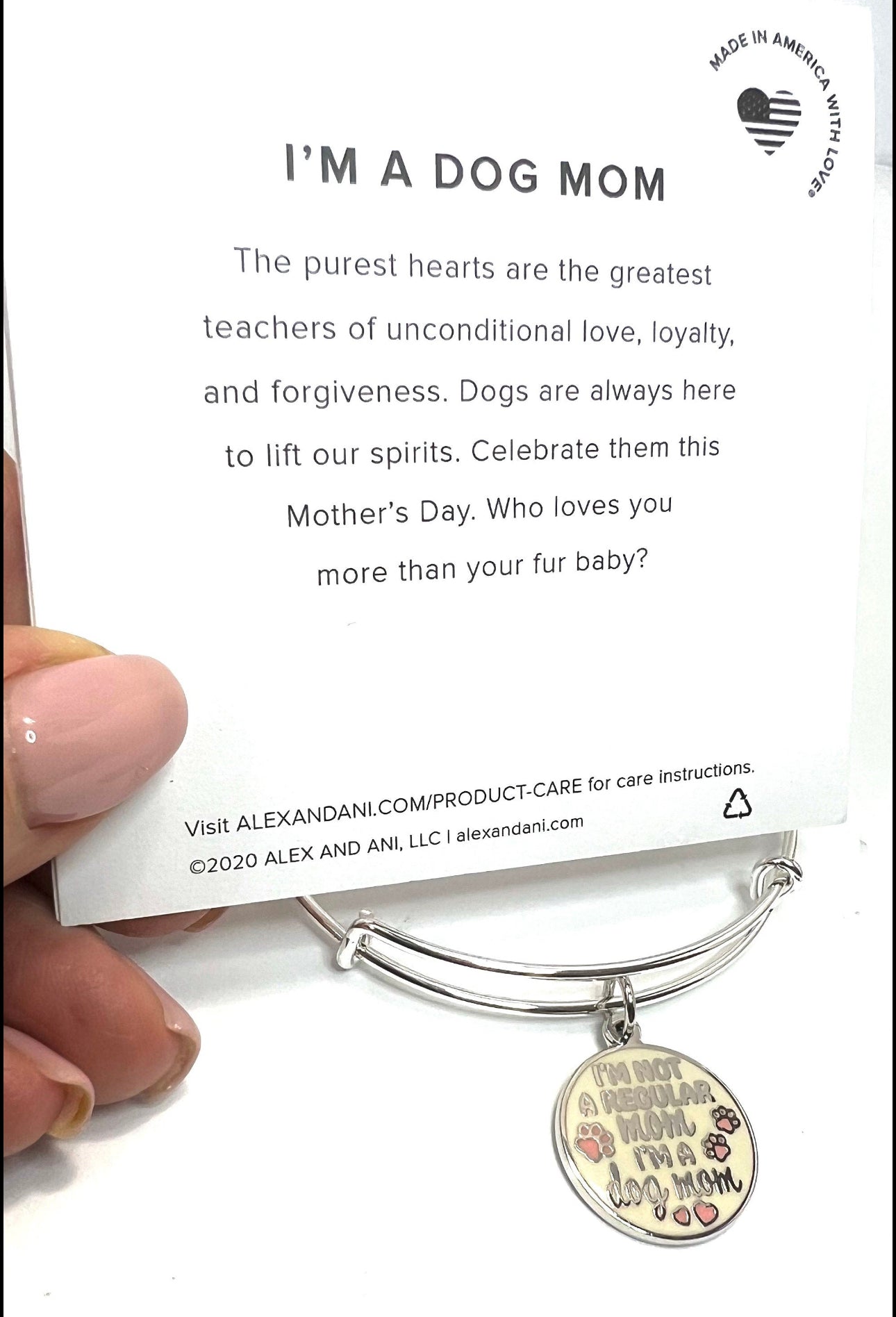 Alex and Ani - 'I’m A Dog Mom' Charm Bangle Bracelet