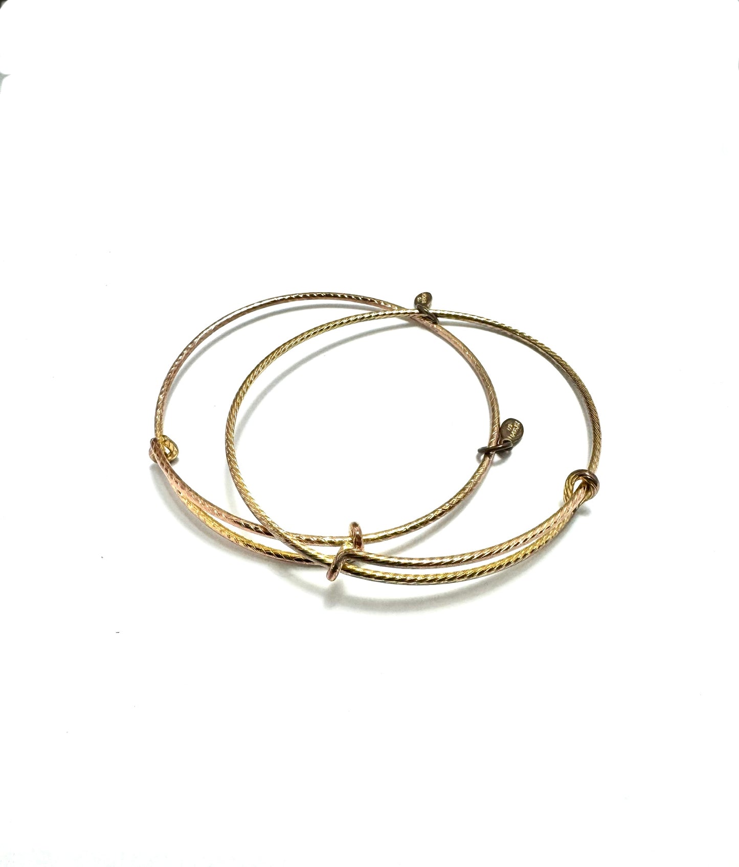 Alex and Ani - “It Is What It Is” Charm Bangle Bracelet Plus 2 Gold Textured Bangles