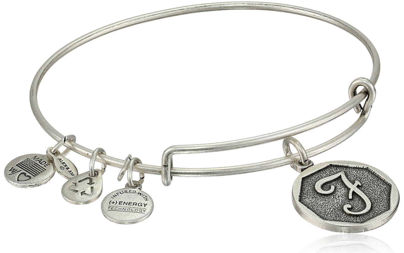 Alex and Ani - “F” Initial Charm Bangle Bracelet