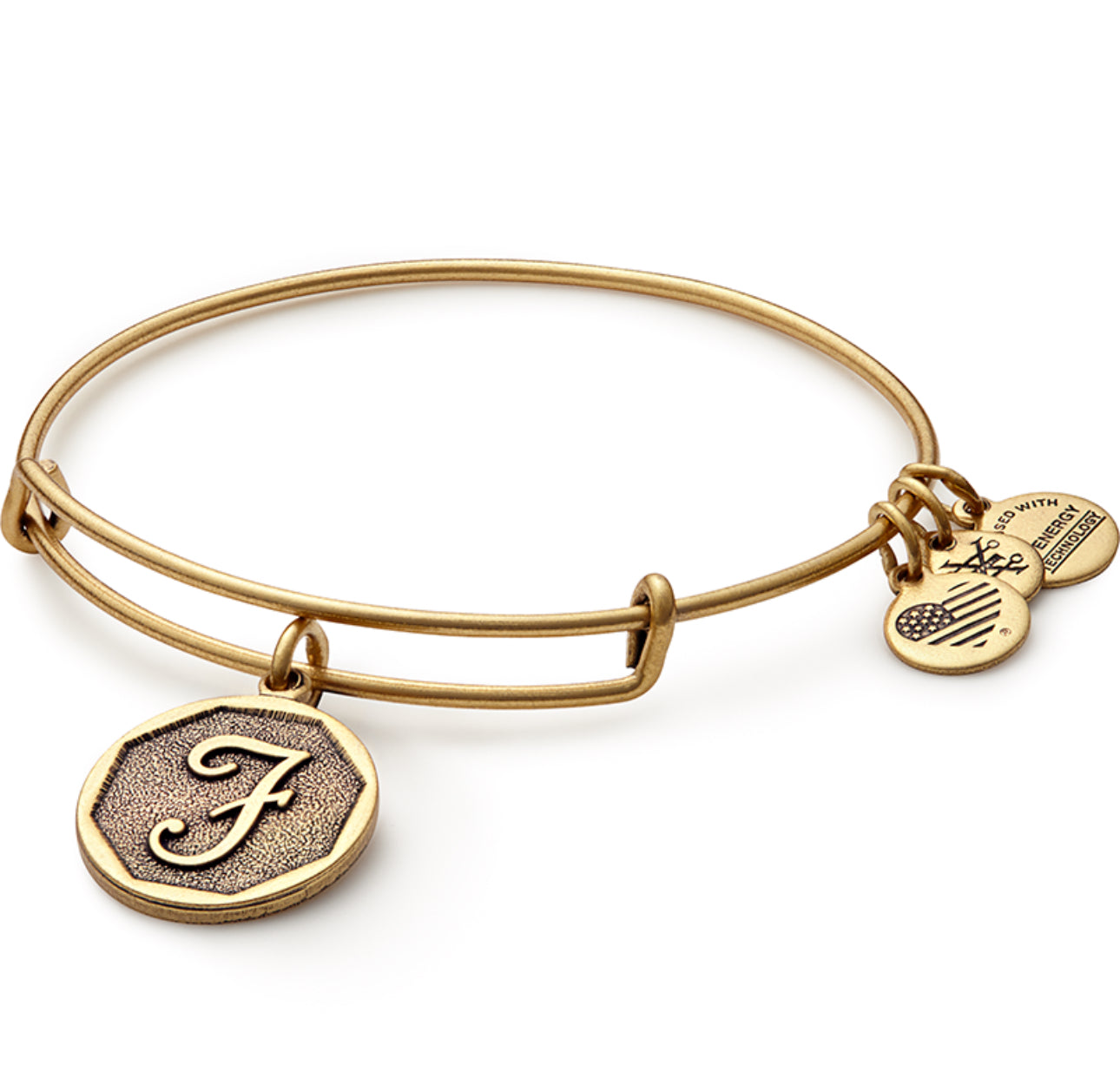 Alex and Ani - “F” Initial Charm Bangle Bracelet