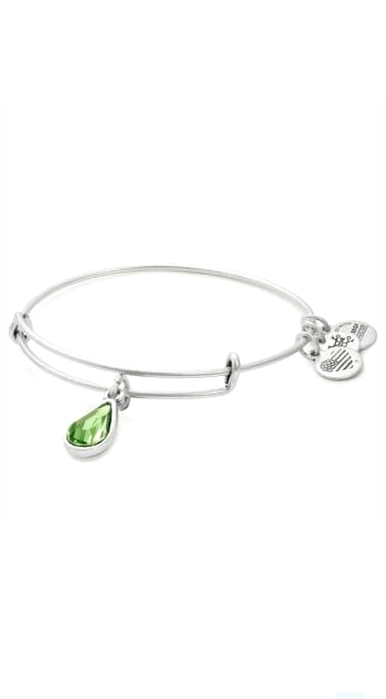 Alex and Ani - August Birthstone Peridot Swarovski Crystal Charm Bangle