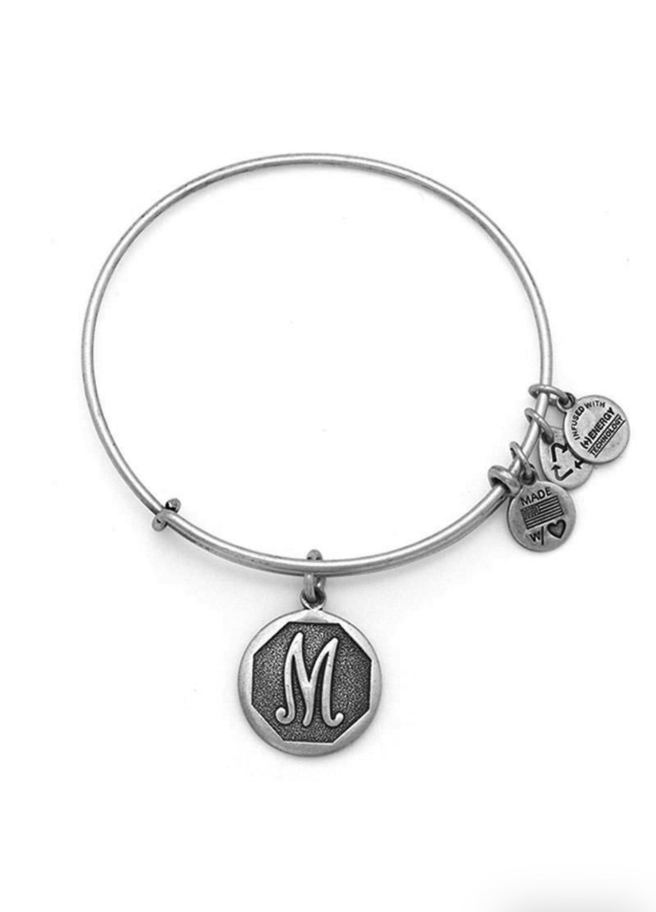 Alex and Ani - “M” Initial Charm Bangle Bracelet