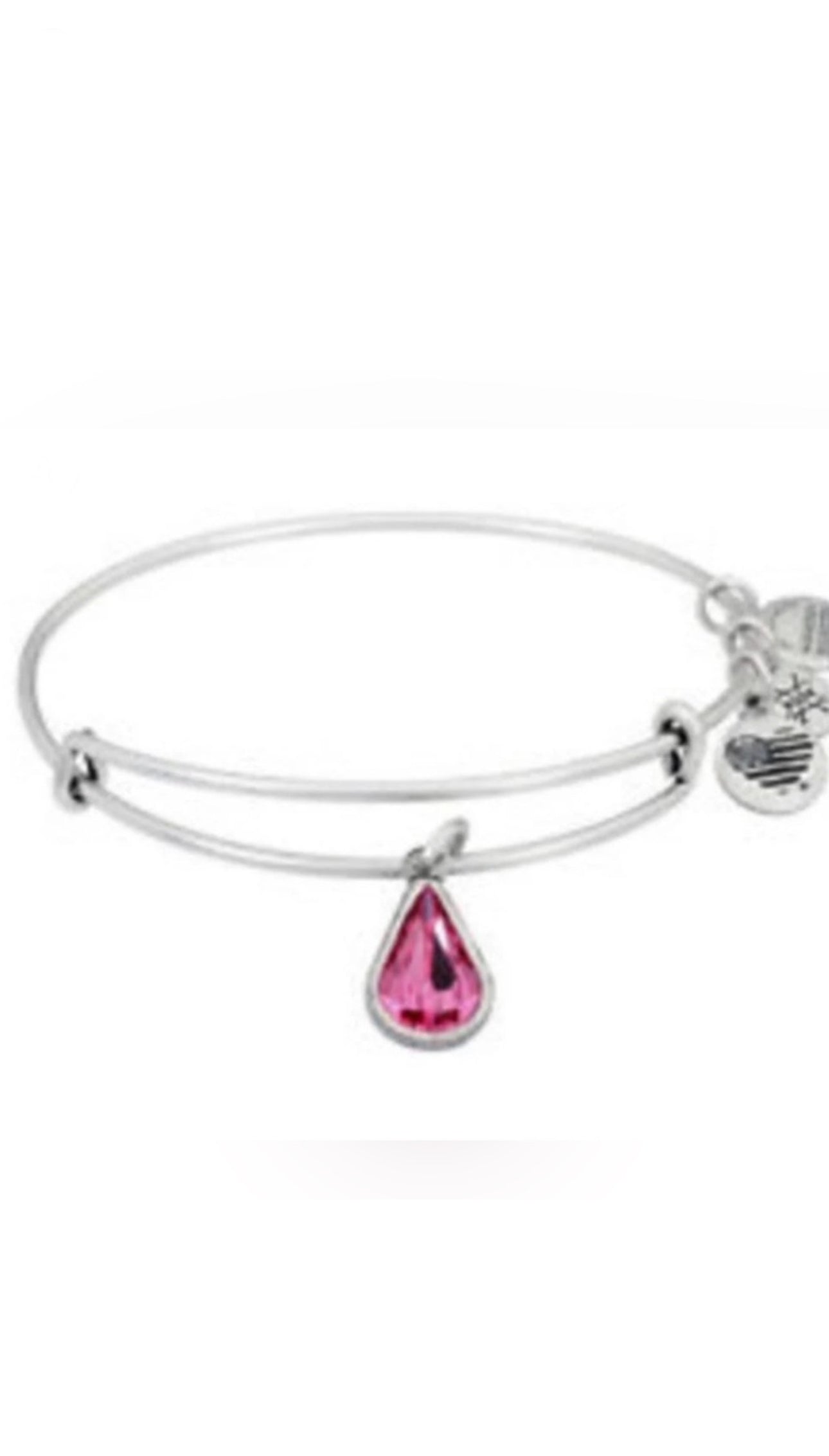 Alex and Ani - October Rose Swarovski Crystal Charm + Nile Beaded Bangle, Special Sale