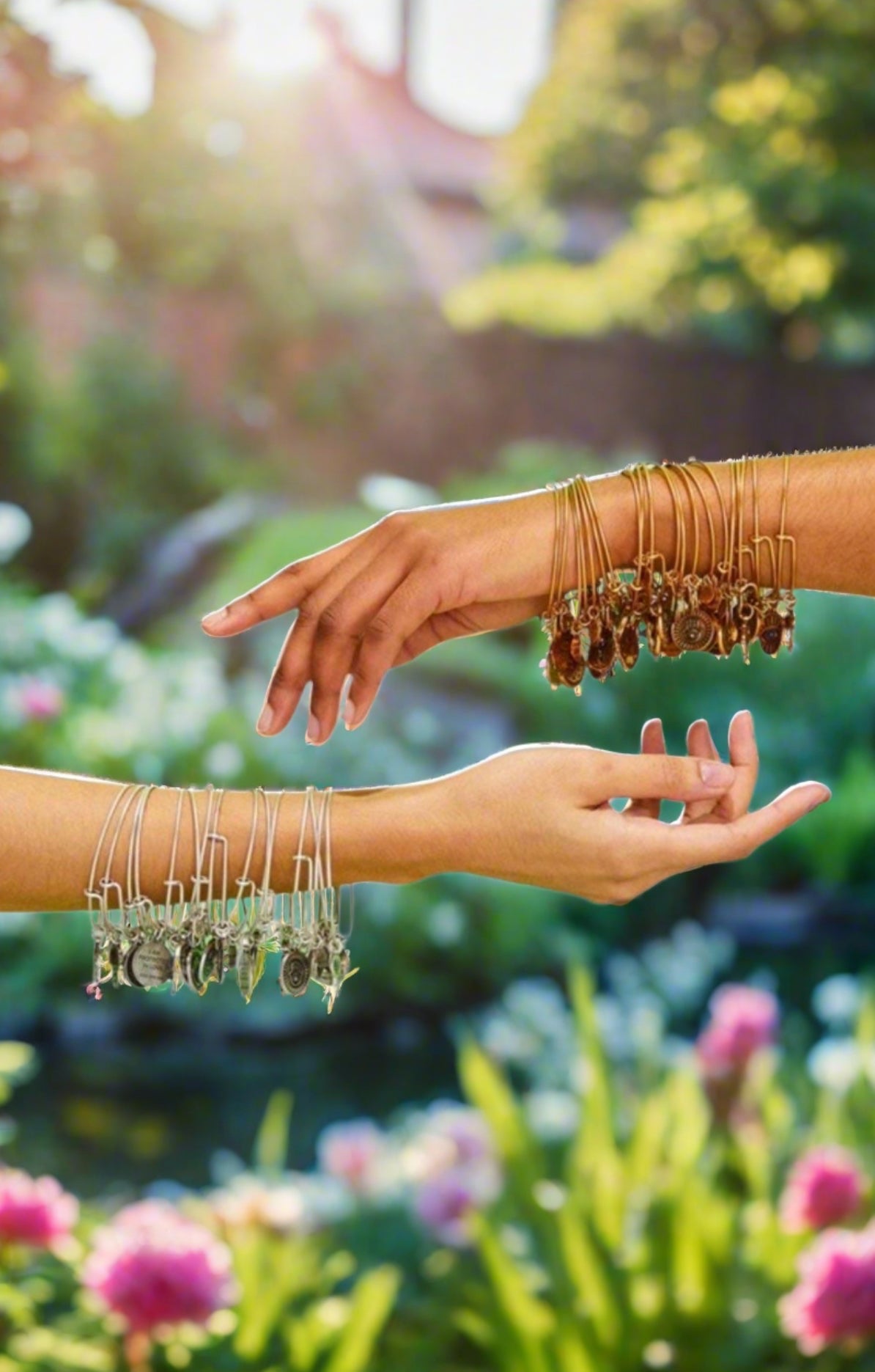 Alex and Ani - Daisy Charm Bangle Bracelet