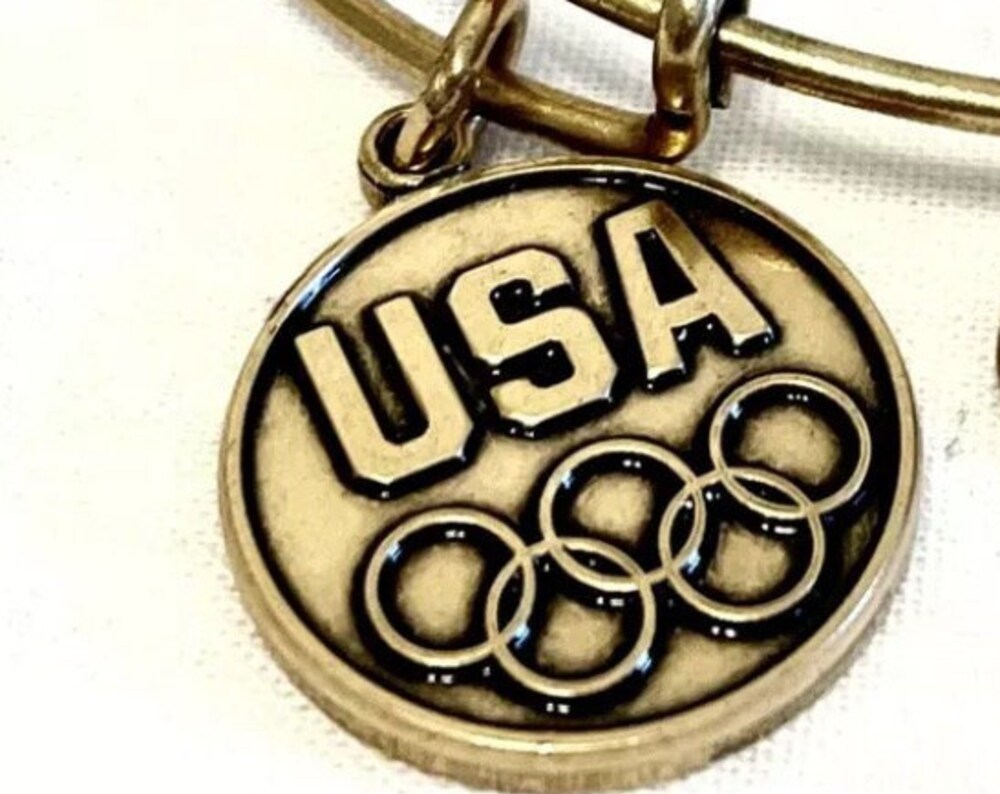 Alex and Ani - Team USA Games Charm Bangle, Rafaelian Gold, Adjustable and Stackable, EUC