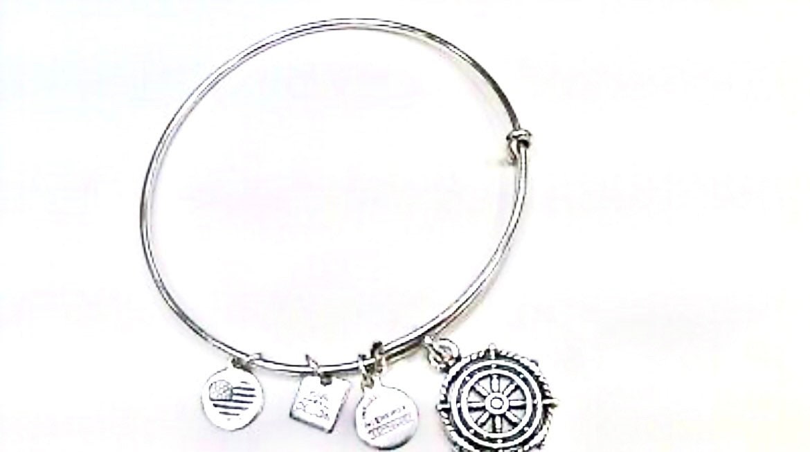 Alex and Ani - Take the Wheel Charity By Design, Nautical, Rafaelian Silver/Gold Bracelet, Collector's Bracelet, ODAAT, Gift for Her