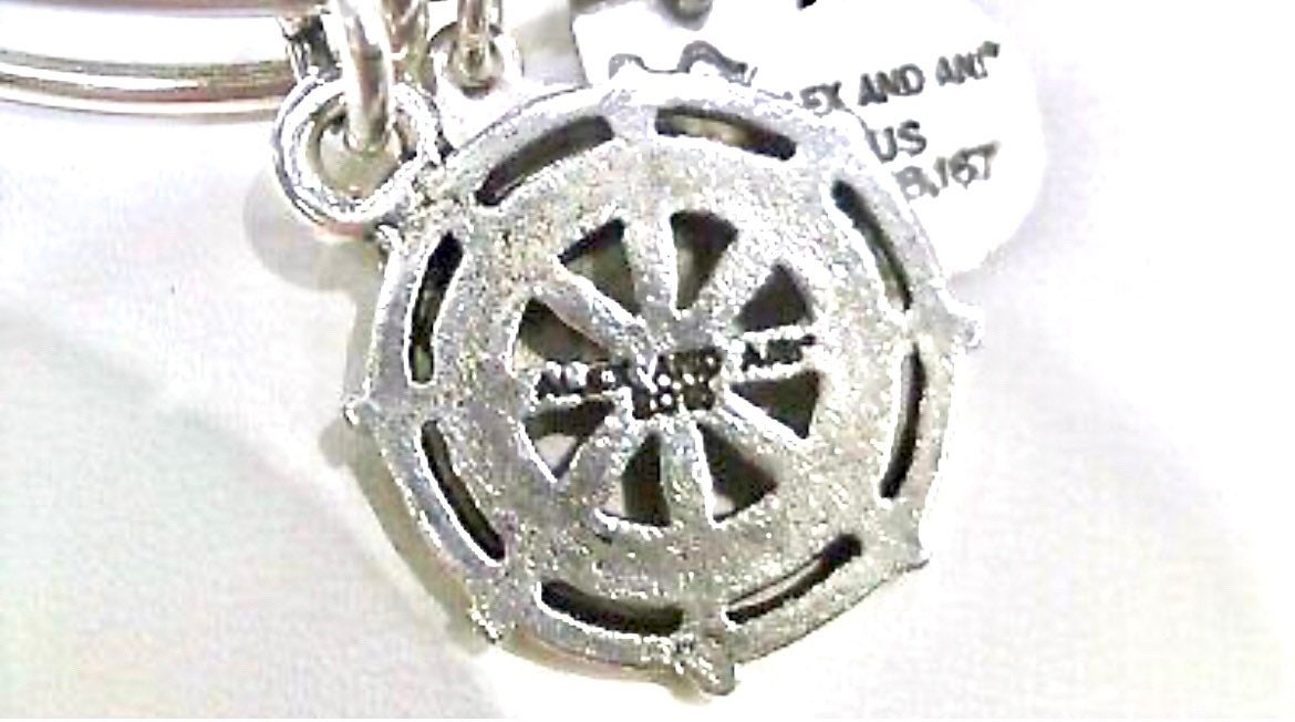Alex and Ani - Take the Wheel Charity By Design, Nautical, Rafaelian Silver/Gold Bracelet, Collector's Bracelet, ODAAT, Gift for Her