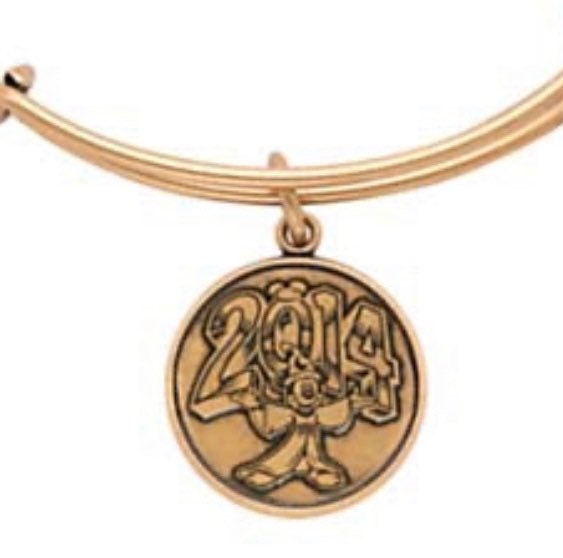 Alex and Ani - Disney Park Exclusive Charm Bracelet - Sorcerer Mickey Mouse, 2014, Gift for Her in Rafaelian Gold, Collectors Bracelet
