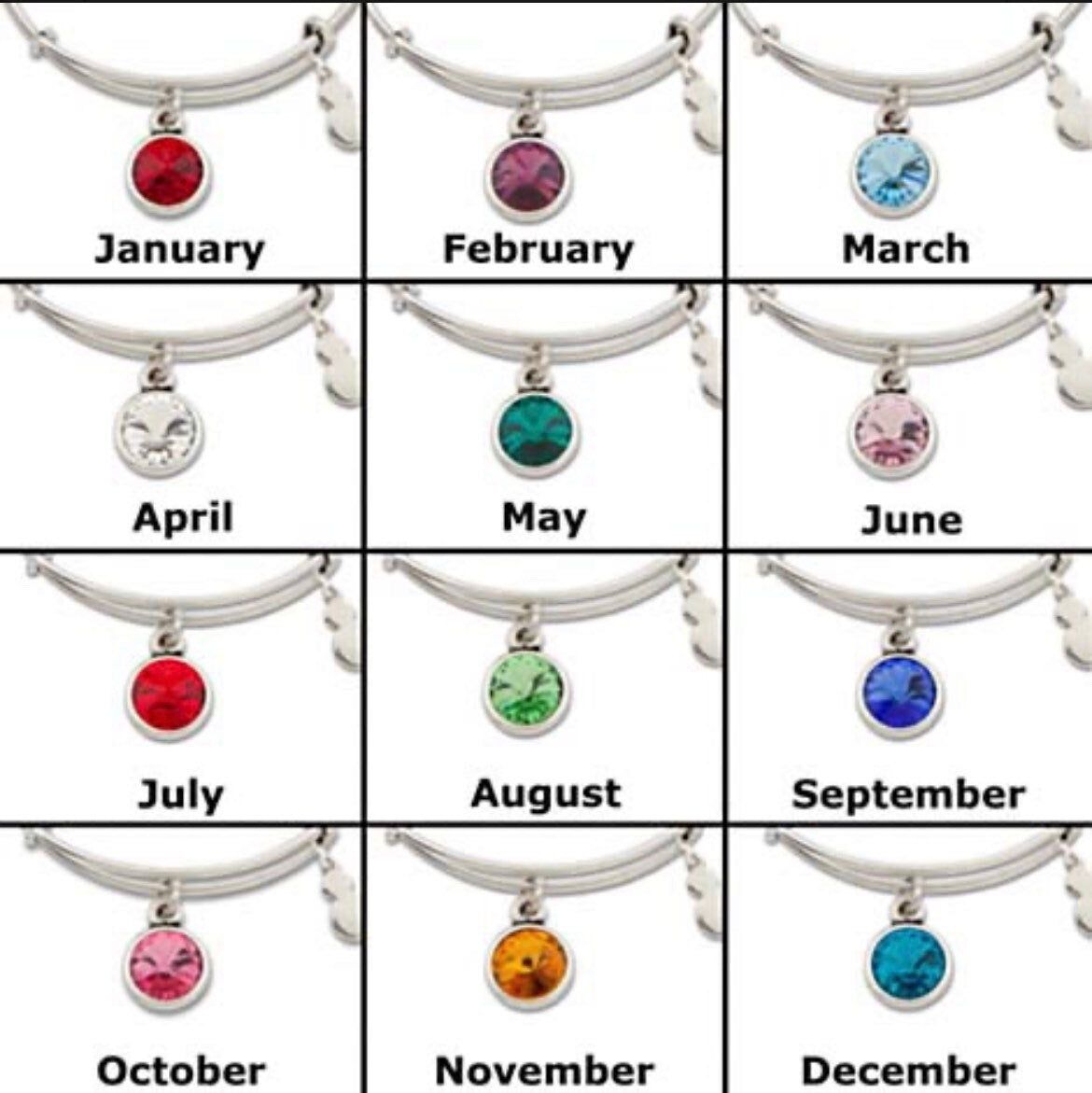 Alex and Ani - November Birthstone Topaz Swarovski Crystal Charm Bangle Bracelet