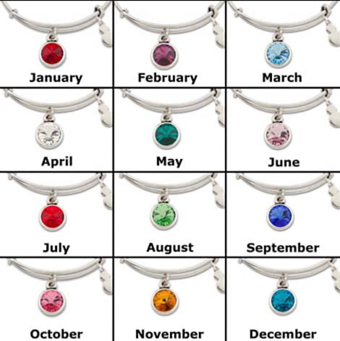 Alex and Ani - April Birthstone, Clear Crystal Charm Bangle Bracelet
