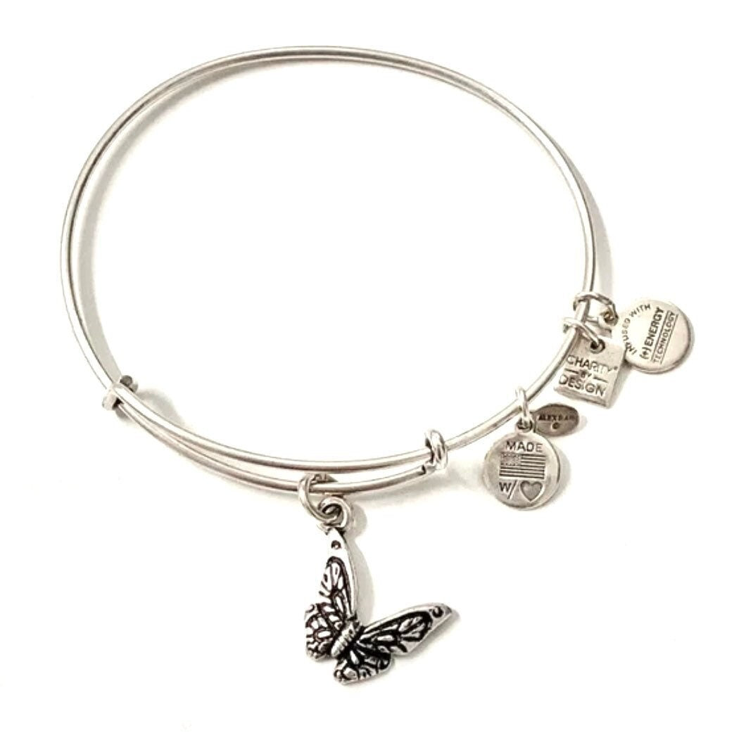 Alex and Ani - Butterfly Charm Bangle Bracelet