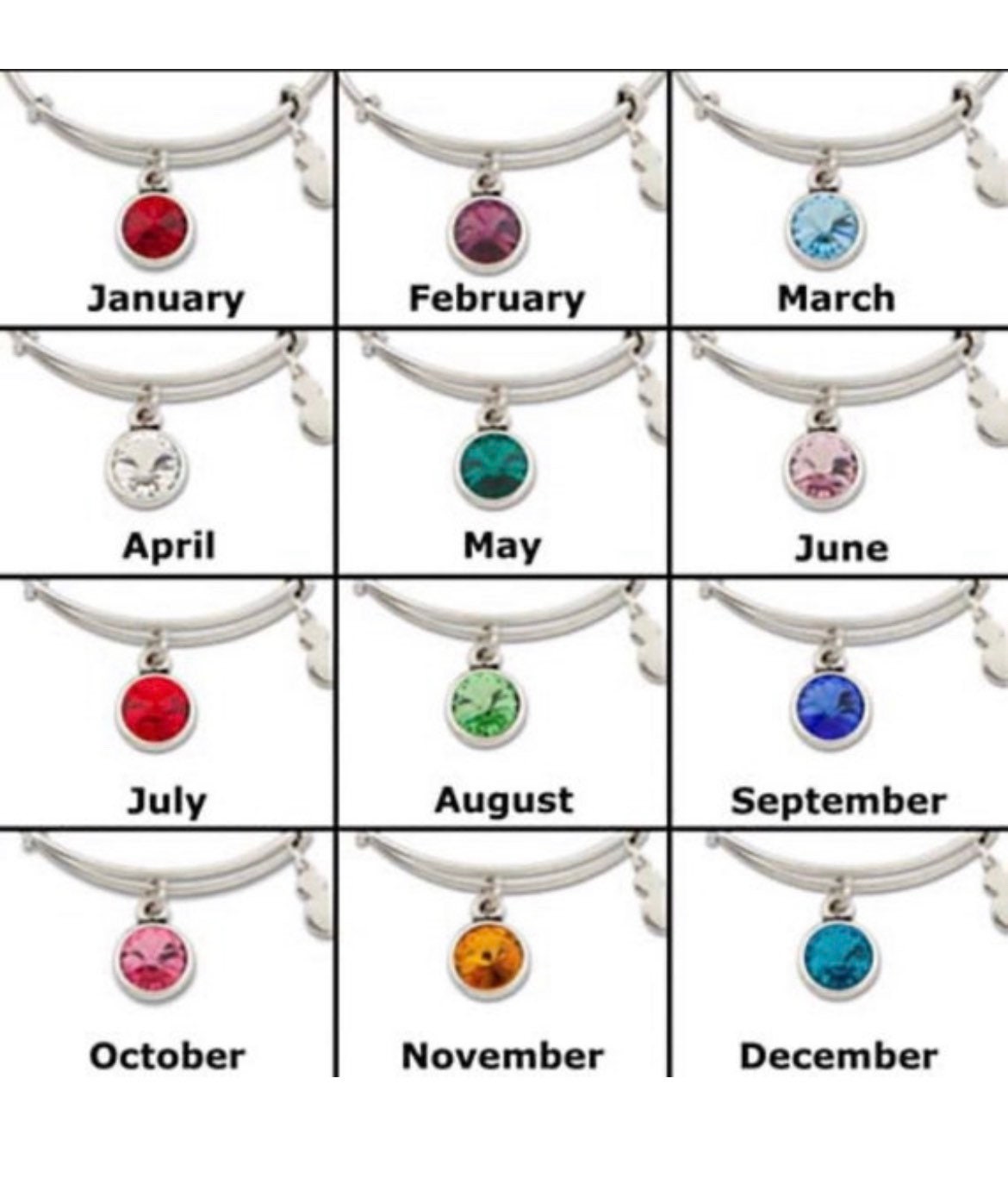 Alex and Ani - Special Sale 2 Charm Bangle Bracelets, April Clear Swarovski Crystal Teardrop & Nile Beaded Bangle