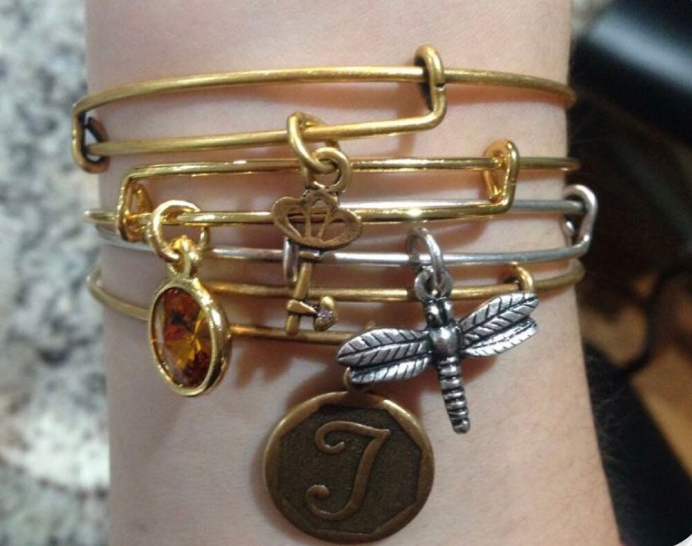 Alex and Ani - Dragon Fly Charm Bangle Bracelet