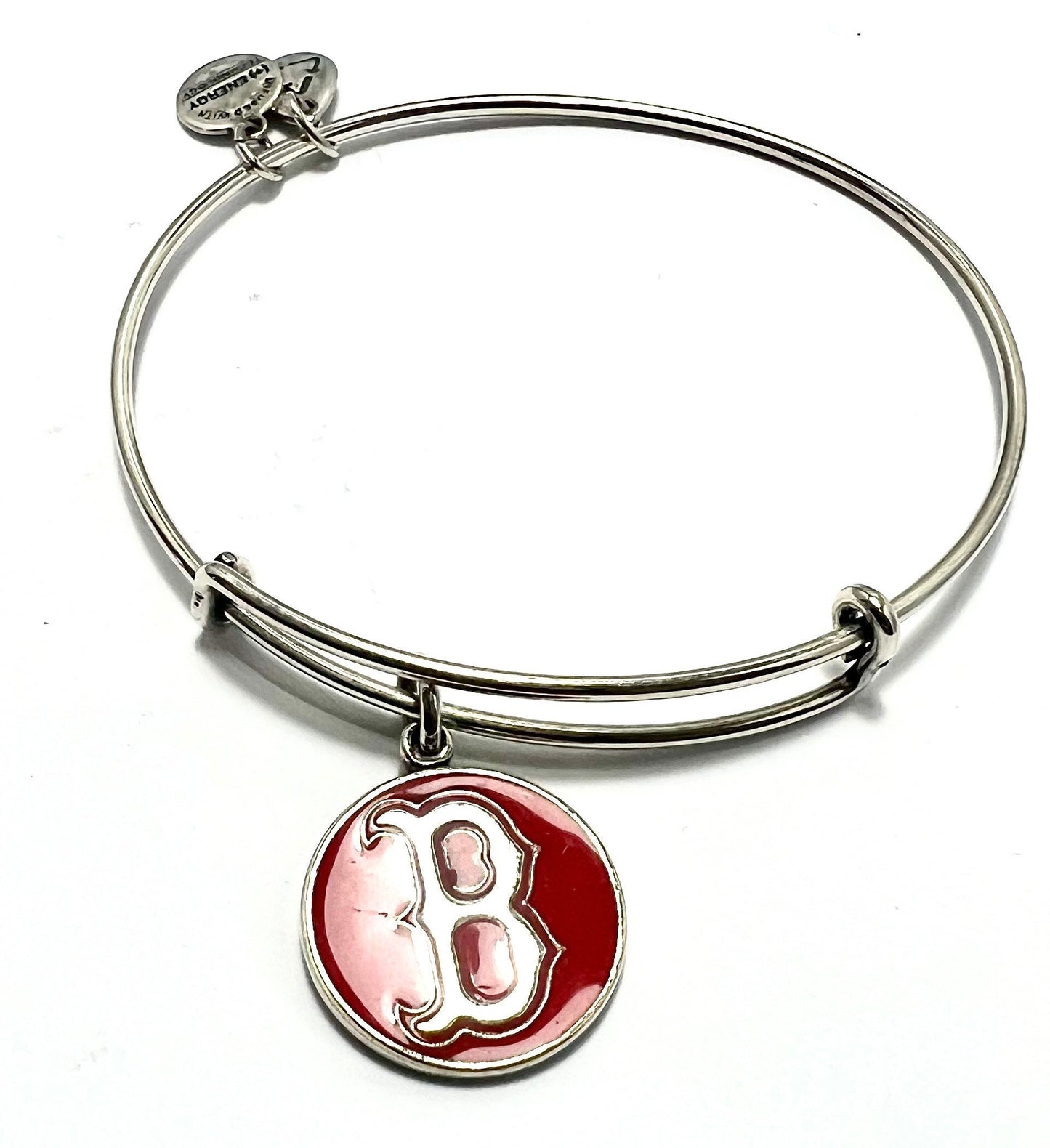 Alex and Ani - Boston Red Sox Cap Logo Charm, MLB® Charm Rafaelian Silver® Bangle Bracelet, Collectors Gift for Her