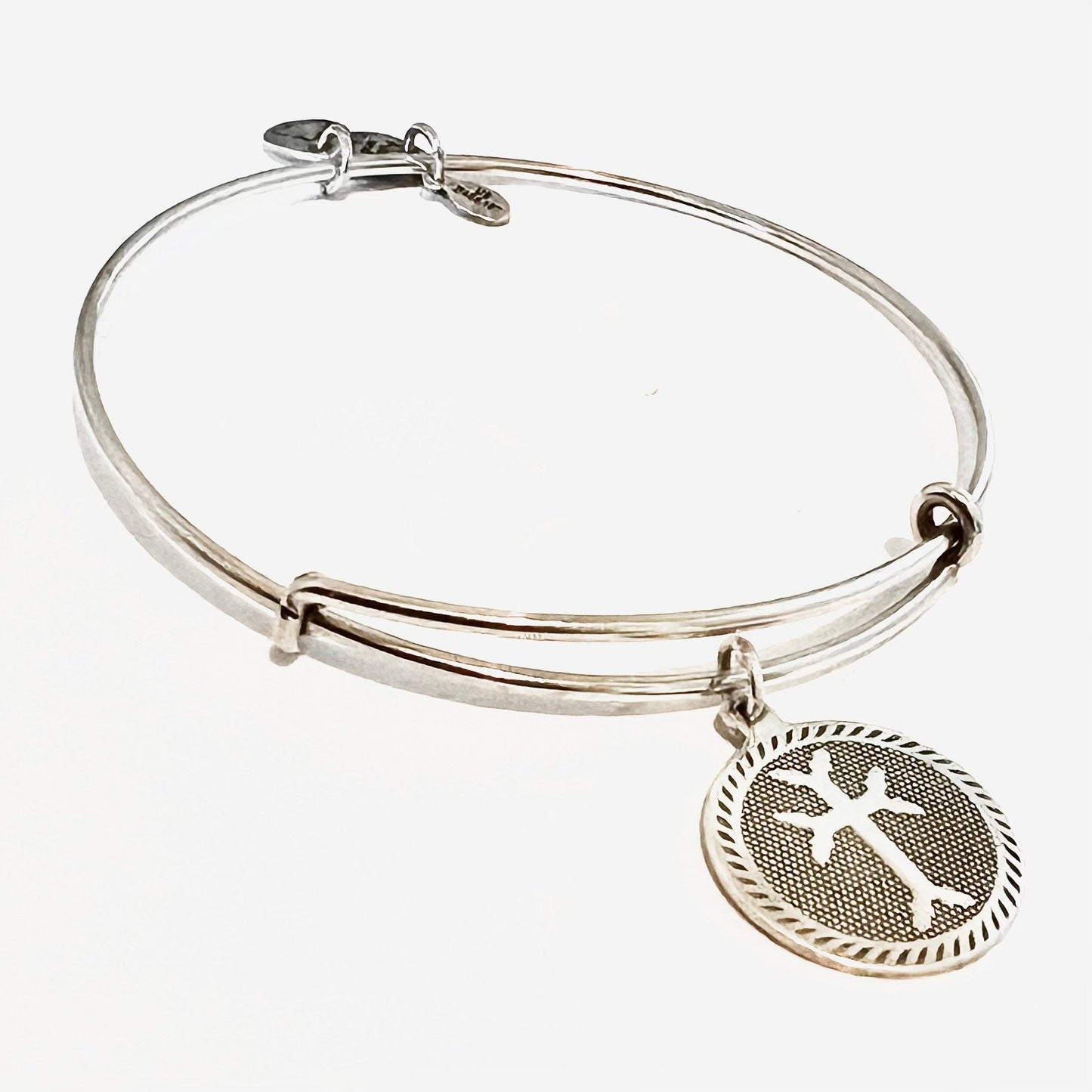 Alex and Ani - Armenian Cross Charm Bangle, Rafaelian Gold/Silver Finish Bracelet