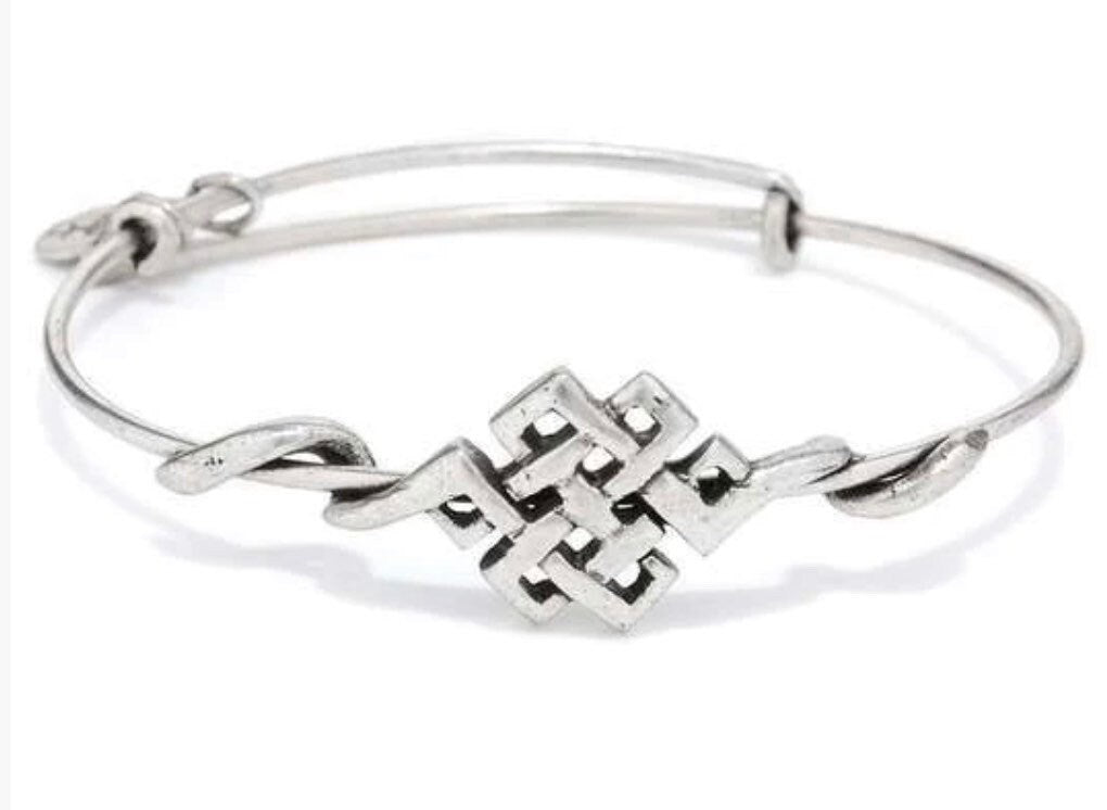Alex and Ani - Endless Knot Wrap, in Rafaelian Silver/Gold Collector’s Bangle
