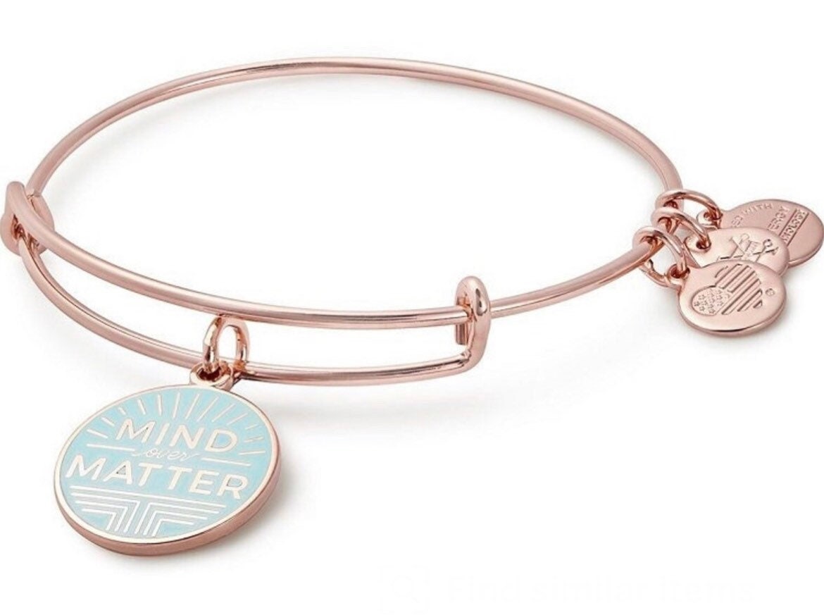 Alex and Ani - Mind over Matter Charm Bangle, Shiny Rafaelian Rose Gold, Stackable, Adjustable, Collector’s Gift for Her