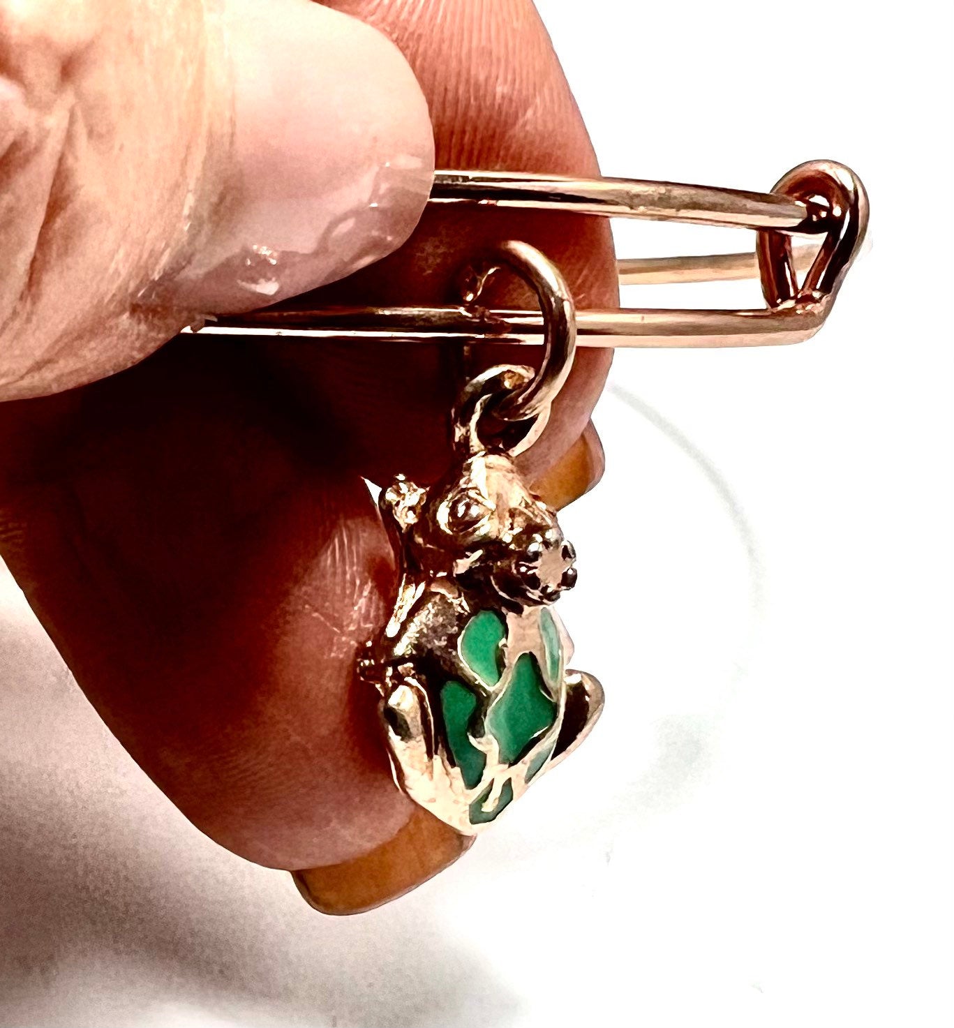 Alex and Ani - Frog Prince with Crown Charm Bangle Bracelet