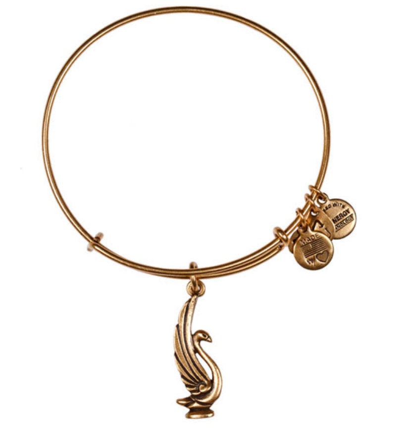 Alex and Ani - Swan Charm Bangle Bracelet