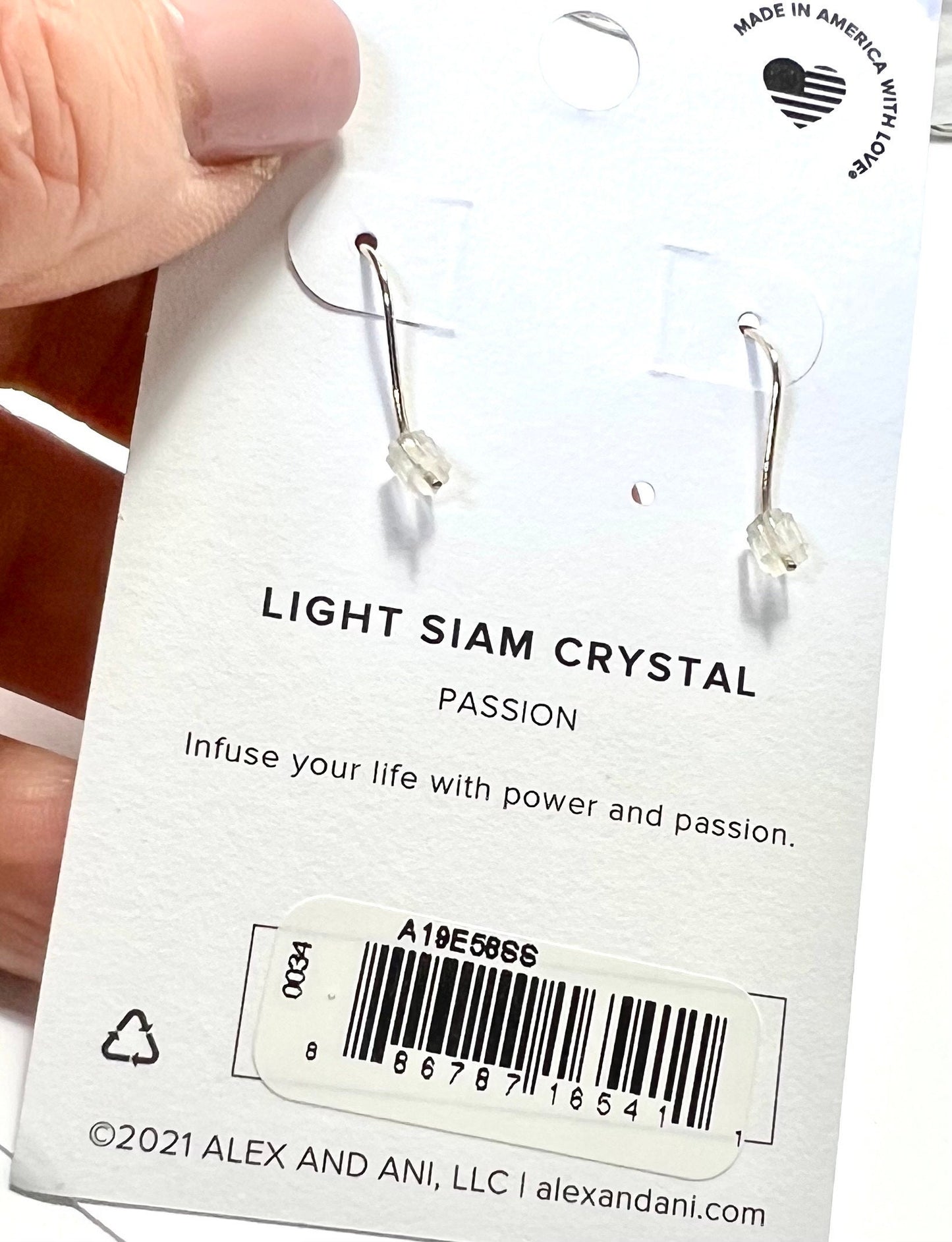 Alex and Ani - July Birthstone, Siam Swarovski Crystal Pierced Earrings