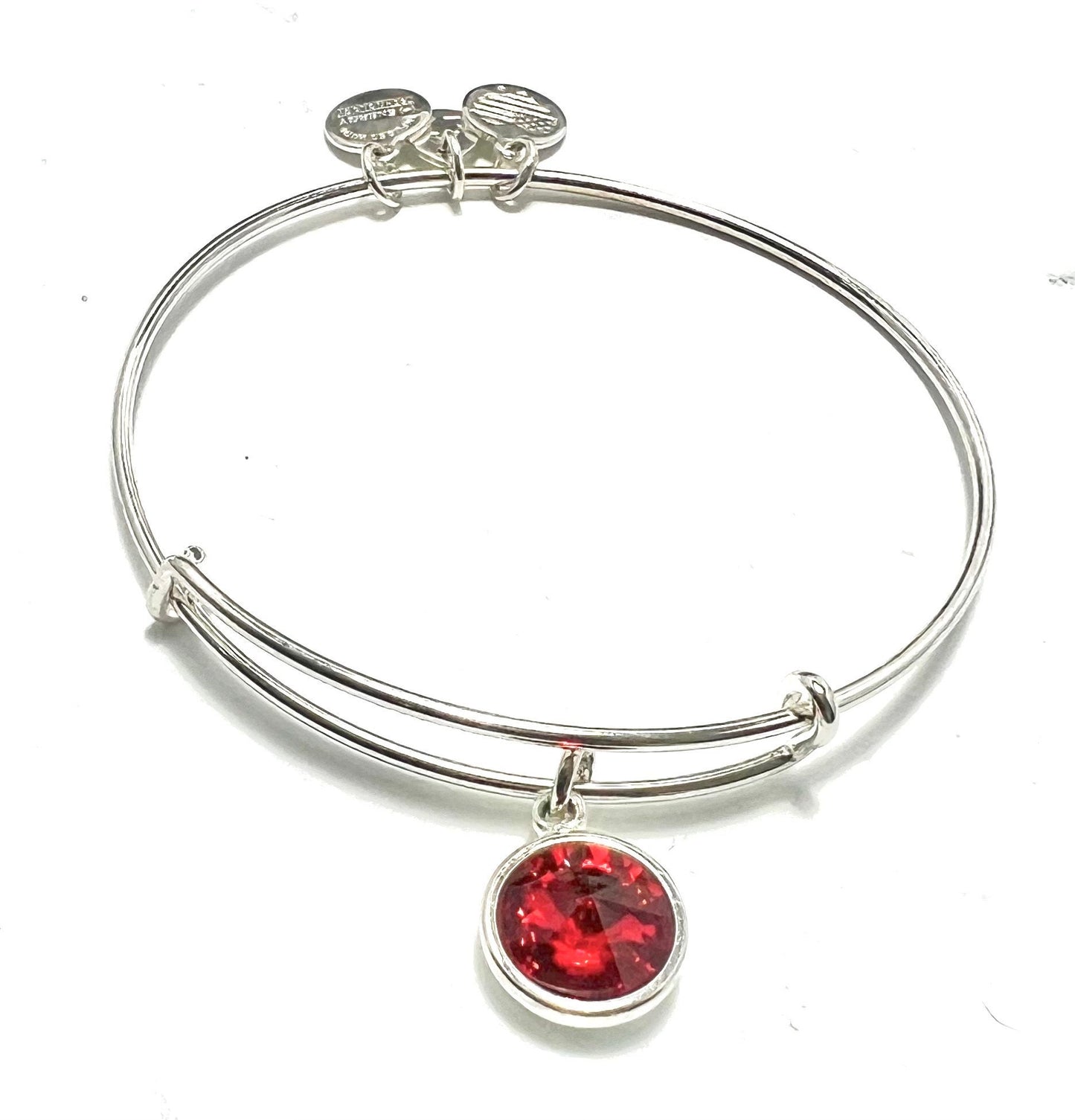 Alex and Ani - July Birthstone Siam Swarovski Crystal Charm Bangle Bracelet