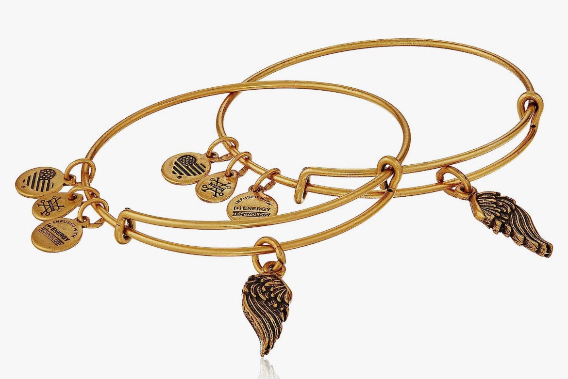 Alex and Ani - Wings Charms Bangle Bracelets , Set of 2 Bracelets or A Single Charm Bangle, Gift for You and Your BFF