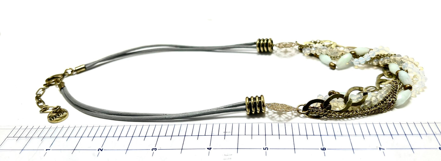 Lizou Collection - 8 Strand 18” Necklace with Extender