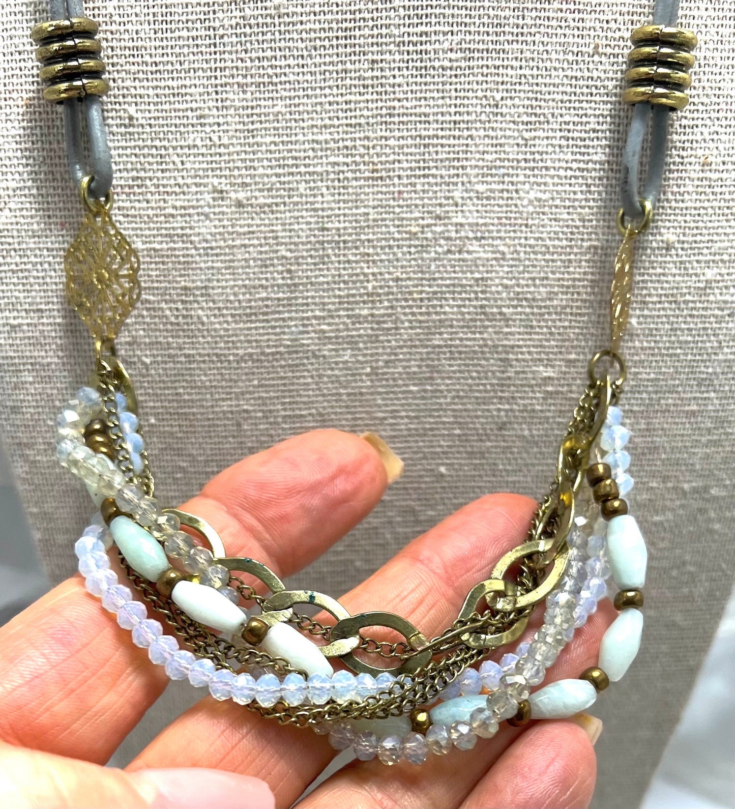 Lizou Collection - 8 Strand 18” Necklace with Extender